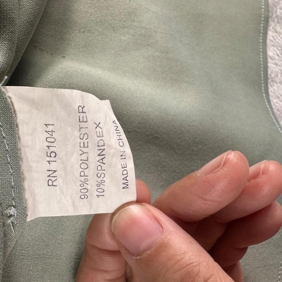 Few‎ Moda New York Trench Coat Women's Large Green Faux Suede Y2K Academia Boho - Picture 5 of 8